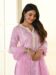 Women's Pink Cotton Embroidered and Printed Straight Kurta with Cotton Pant And Linen Cotton Laced Dupatta Sets