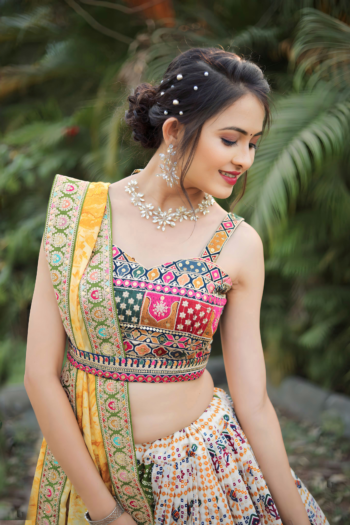 Bandhej Patola Foil Print Lahenga Choli (Full stitched)