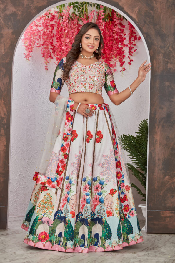 Vrundavan Lehenga (Full Stitched)