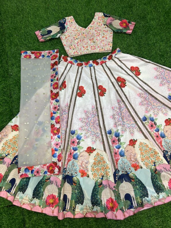 Vrundavan Lehenga (Full Stitched)