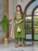 Women's Embroidered Chanderi Kurti With Pant & Dupatta Set