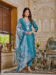 Women Embroidered Viscose Rayon Kurta With Pant And Digital Print Dupata Set