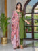 Women's Embroidered Chanderi Kurti With Pant & Dupatta Set