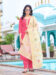 Women's Embroidered Chanderi Kurti With Pant & Dupatta Set