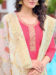 Women's Embroidered Chanderi Kurti With Pant & Dupatta Set