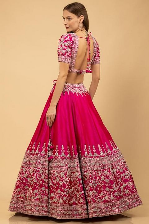 Letest Designer Satin Embroidery Work Lehenga Choli