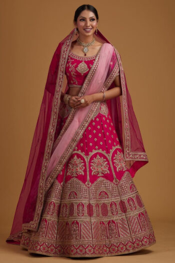 Letest Designer Satin Embroidery Work Lehenga Choli