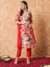 Women's Rayon Printed & V-Neck Embroidary Straight Kurta with Pant And  Dupatta Sets