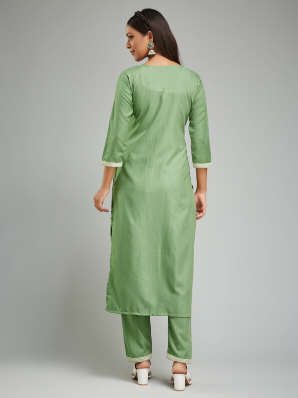 Women's Rayon Rubber Printed Straight Kurta with Pant And  Dupatta Sets