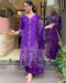 Women's French Crepe Printed & V-Neck Embroidary Straight Kurta with Pant And  Dupatta Sets