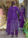 Women's French Crepe Printed & V-Neck Embroidary Straight Kurta with Pant And  Dupatta Sets