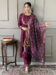 Women Viscose Chanderi Kurta With Pant And heavy embroidery Dupata Set