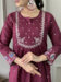 Women Viscose Chanderi Kurta With Pant And heavy embroidery Dupata Set