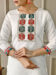 Women's Off White Viscose Embroidered Straight Kurta with Viscose Pant And Silk Blend Printed Dupatta Sets