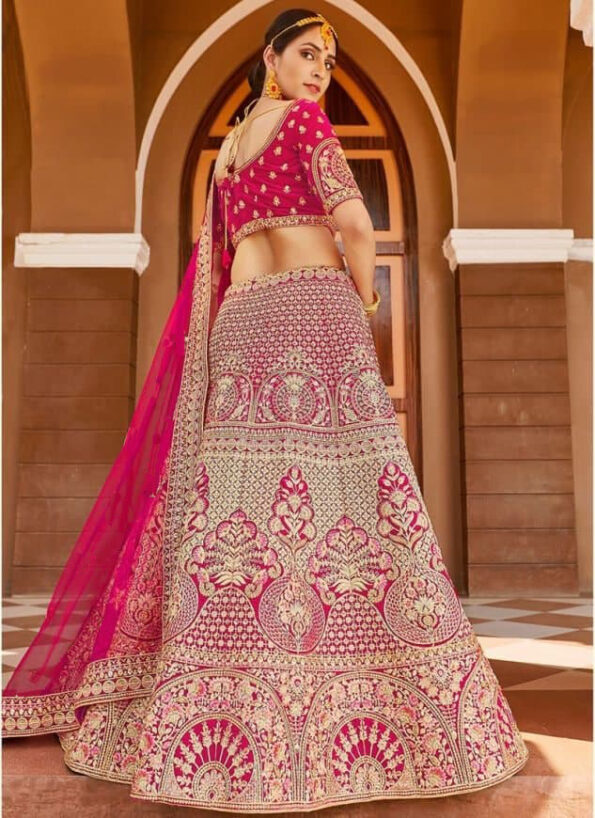 Letest Designer Satin Embroidery Work Lehenga Choli