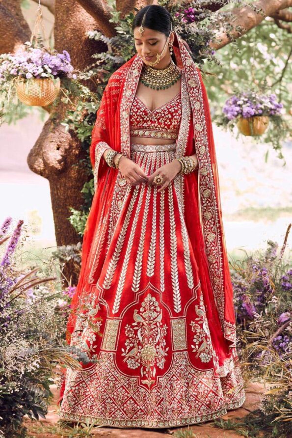 Letest Designer Satin Embroidery Work Lehenga Choli