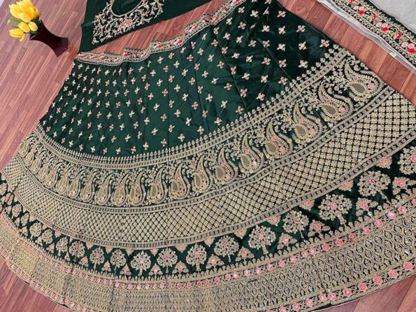 Letest Designer Satin Embroidery Work Lehenga Choli