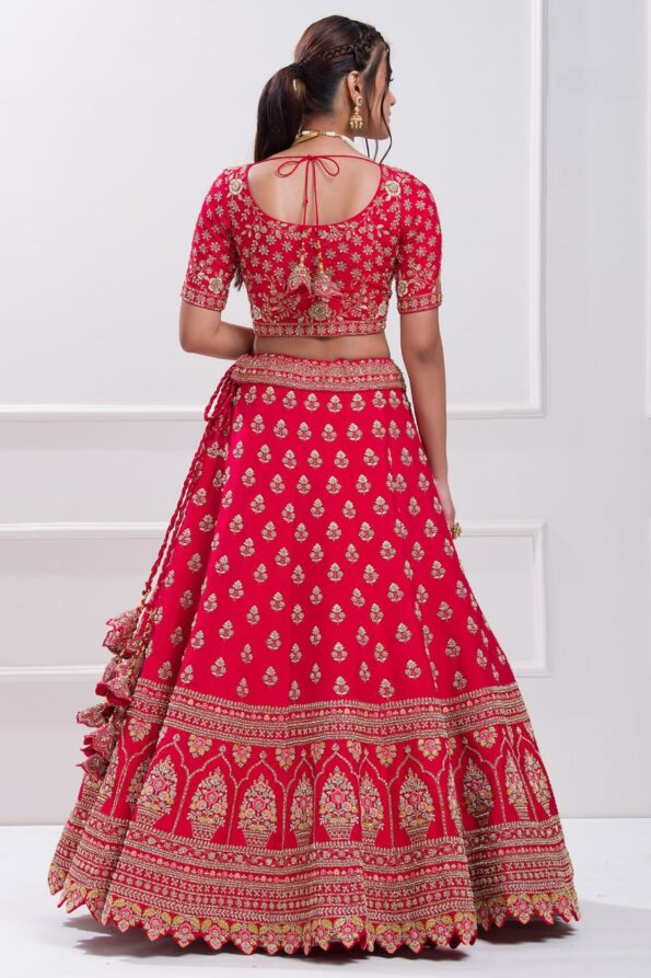 Letest Designer Satin Embroidery Work Lehenga Choli