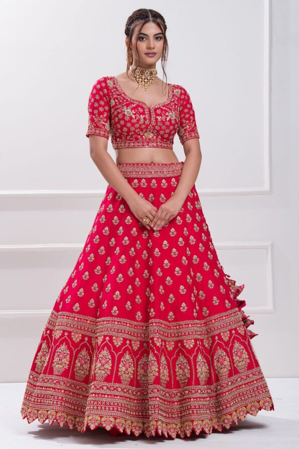 Letest Designer Satin Embroidery Work Lehenga Choli